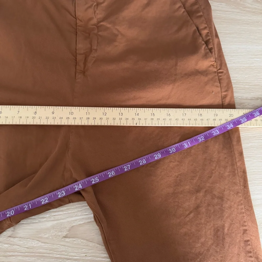 nili lotan 6 paris ankle twill pant drop crotch Maple Brown slouchy boho - Picture 7 of 8